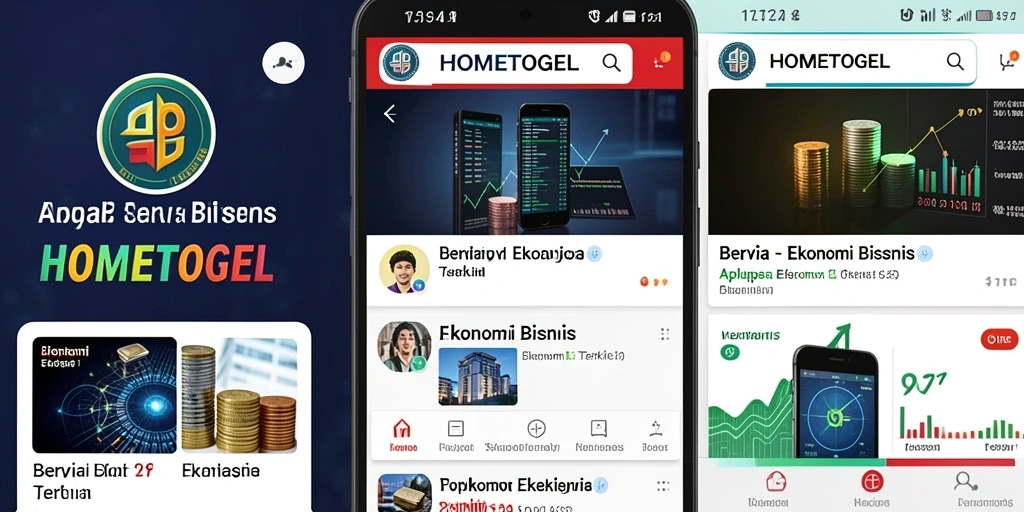 Tampilan antarmuka menyajikan berita ekonomi dan bisnis dengan jelas.