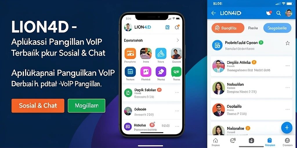 Antarmuka LION4D menampilkan fungsi VoIP Panggilan yang intuitif dan mudah digunakan.
