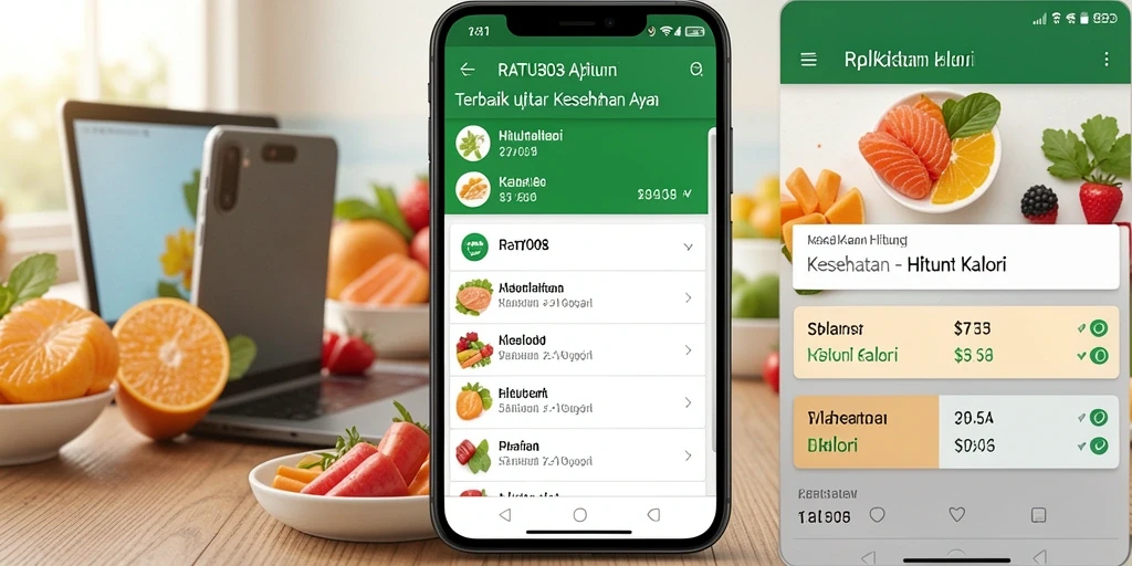 Tampilan antarmuka RATU303 untuk menghitung kalori dengan mudah.