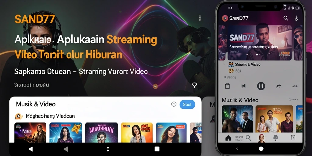 Antarmuka SAND77 yang mudah dipahami untuk streaming video.